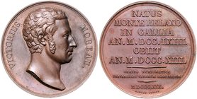 Russland Alexander I. 1801-1825 Bronze-Suitenmedaille 1819 (v. Caunois/Durand) auf Victor Moreau 1763-1813. Einer der besten frz. Generäle, von Napolé...