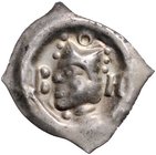 Schweiz - Basel Johann II. Senn von Münsingen. 1335-1365 Brakteat Büste n.l. zwischen B - A, Kugel zwischen den Enden der Mitra, darüber ein Ringel Bo...