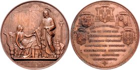 Vatikan Pius IX. 1846-1878 Bronzemedaille 1853 (v. Leopold Wiener) a.d. Erneuerung der bischöflichen Hierarchie in den Niederlanden Bartolotti VII- 12...
