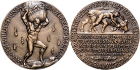 Medaillen von Karl Goetz Bronzemedaille 1914 a.d. Deutsche Mobilmachung Kien. 134. 
kl.Rf. 83,7mm 166,9g vz