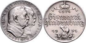 Medaillen von Karl Goetz Silbermedaille 1931 a.d. 60-jährige Jubiläum der Reichsgründung, i.Rd: BAYER. HAUPTMÜNZAMT FEINSILBER Kien. 457. 
36,0mm 19,...