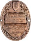 - Auto und Motorrad Bronze-Plakette 1930 (v. Poellath) für die Teilnehmer am Automobil-Turnier Lüneburger Heide am 10. August 
66,5x87,0mm 94,4g mit ...