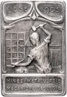 - Bergbau - Belgien - Lüttich Silberplakette 1905 einseitig (v. Wissaert) a.d. Bergbau Müs. -. 
30,6x44,0mm 27,2g ss-vz