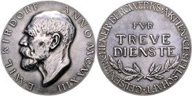 - Bergbau - Deutschland - Gelsenkirchen Silbermedaille 1913 (v. A. Hildebrandt) Auszeichnung für treue Dienste bei der Gelsenkirchener Bergwerks AG, i...