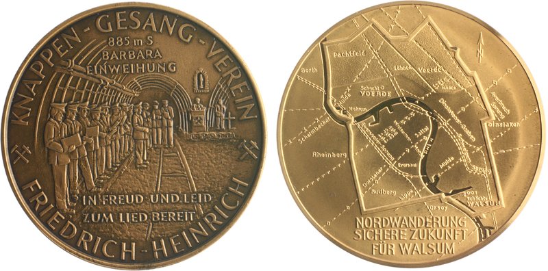 - Bergbau - Deutschland - Lots Lot von 11 modernen Silber- und Bronzemedaillen: ...