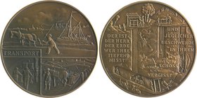 - Bergbau - Deutschland - Lots Lot von 8 modernen Bronzemedaillen von W. Godec/ F. Scheppat: 1982 Darstellung aus der Geschichte des Bergbaus 'Der Ber...