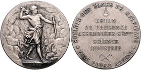 - Bergbau - Frankreich - Malfidano Silbermedaille o.J. (v. Lagrange) a.d. Generalversammlung der Bergbau-Gesellschaft, i.Rd: Füllhorn 1ARGENT Müs. 18/...