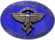 - Luftfahrt Abzeichen 1938 der Bodenleitstelle Berlin, Reichsflugwettbewerb, teilemailliert in blau, Rs: Hersteller Rob. Neff, Berlin W57 Kai. 1210. ...