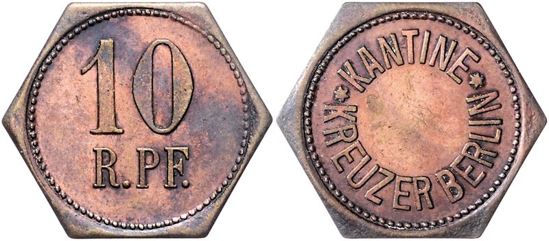 - Militaria, Orden und Ehrenzeichen Marke o.J. zu 10 R.Pf. der deutschen Kriegsf...