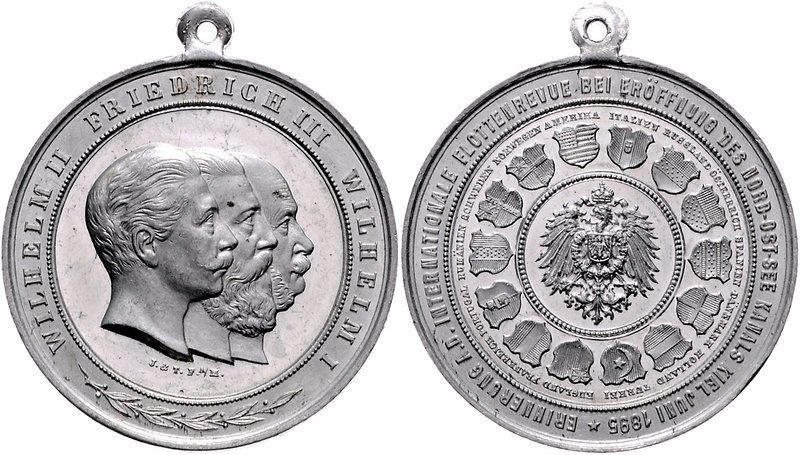 - Nord-Ostsee-Kanal Aluminium-Medaille 1895 (v. Jörgum&Trefz) a.d. International...
