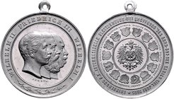 - Nord-Ostsee-Kanal Aluminium-Medaille 1895 (v. Jörgum&Trefz) a.d. Internationale Flottenparade anl. der Eröffnung des Nord-Ostsee-Kanals Kahle 1895- ...