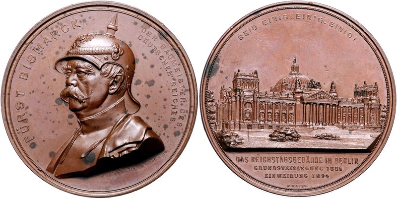 - Personen - Bismarck, Otto von 1815-1898 Bronzemedaille 1894 (v. Dürrich/Mayer)...