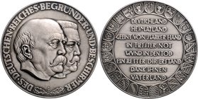 - Personen - Hindenburg, Paul v. 1847-1934 Silbermedaille 1931 (v. Glöckler) a.d. 60-jährige Bestehen des Deutschen Reiches, i.Rd: PREUSS. STAATSMÜNZE...