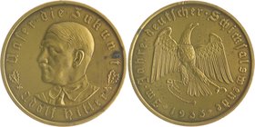 - Personen - Hitler, Adolf 1889-1945 Bronzemedaille 1933 (v. Glöckler unsign.) 'Im Jahre Deutscher Schicksalswende', i.Rd: BAYER. HAUPTMÜNZAMT Colb./H...
