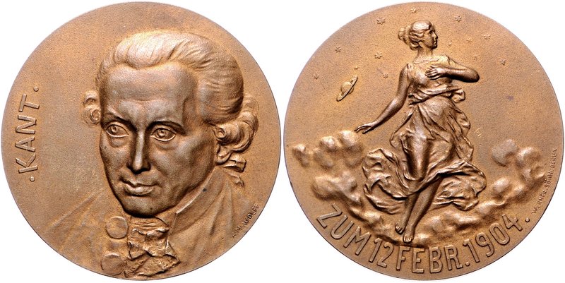 - Personen - Kant, Immanuel 1724-1804 Bronzemedaille 1904 (v. Wolff/ Werner u. S...