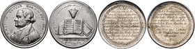 - Reformation Steckmedaille 1817 aus Zinn (v. Stettner) a.d. 300-Jahrfeier der Reformation, mit 2 innen verklebten Textblättchen, ohne die farbigen Ei...
