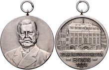 - Schützenmedaillen - Bonn Silbermedaille 1928 a.d. 30. Rheinische Bundesschießen, mit Punze 990 
m. Orig.Öse 40,3mm 23,1g ss-vz