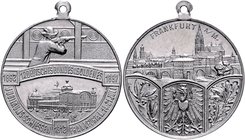 - Schützenmedaillen - Frankfurt /Main Aluminium-Medaille 1912 (unsign.) a.d. XVII. Deutsche Bundes- und Goldenes Jubiläumsschießen vom 14.-21. Juli St...
