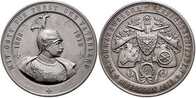 - Schützenmedaillen - Hüfingen Silbermedaille 1913 mattiert (unsign., v. M.&W.) a.d. 15. Schwarzwaldgau-Verbandsschießen, i.Rd: 950 SILBER Kaiser (M+W...