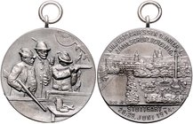 - Schützenmedaillen - Stuttgart Bronzemedaille 1914 versilbert (v. M.&W.) a.d. 13. Festschießen der Unterländischen Zimmerschützenvereinigung Kaiser (...