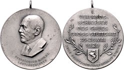 - Schützenmedaillen - Stuttgart Silbermedaille 1929 (v. M.&W.) a.d. 1. Verbandsschießen des Gaues Gross-Stuttgart der Neuen Schützengesellschaft, i.Rd...