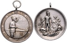 - Schützenmedaillen - ohne Ortsangabe Lot von 3 gravierten Silbermedaillen (v. E. Finke, Berlin): 1) II. Ritter Dramburg 1911 (39,6mm 19,3g), 2) 1893-...