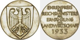 - Tiere und Landwirtschaft Bronzegussmedaille 1933 Ehrenpreis des Reichsministers für Ernährung und Landwirtschaft, i.Rd: H. NOACK BERLIN FRIEDENAU 
...