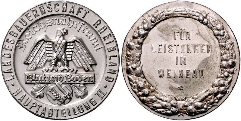 - Tiere und Landwirtschaft Zinnmedaille o.J. versilbert des Reichsnährstandes 'B...