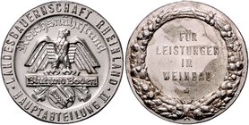 - Tiere und Landwirtschaft Zinnmedaille o.J. versilbert des Reichsnährstandes 'Blut und Boden' der Landesbauernschaft Rheinland / Für Leistungen im We...