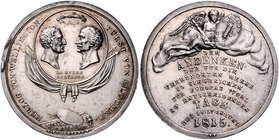 - Befreiungskriege 1813-1815 Silbermedaille 1815 (v. Stuckhart) a.d. siegreichen Tage bei Waterloo Slg. Jul. 3339. 
34,3mm 12,5g vz