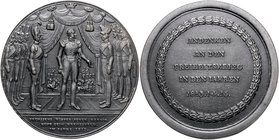 - Befreiungskriege 1813-1815 Eisenmedaille 1815 (v. Jacob) Die Freiheitskriege 1813/1815 Slg. Jul. 3511. 
74,0mm 95,8g f.vz