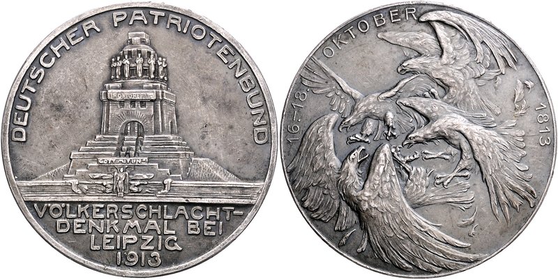 - Befreiungskriege 1813-1815 Silbermedaille 1913 des Deutschen Patriotenbundes z...