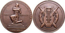- Befreiungskriege 1813-1815 Bronzegussmedaille 1913 (v. Kraumann) a.d. Errichtung des Denkmals für Theodor Körner in Breslau Slg. Jul. -. Jaschke+Mae...