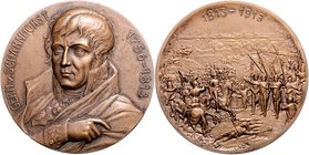 - Befreiungskriege 1813-1815 Bronzemedaille o.J. auf Gerhard v. Scharnhorst 1756-1813, Rs: General v. Wartenberg spricht vor ostpreussischen Ständen a...