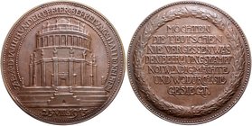 - Befreiungskriege 1813-1815 Bronzemedaille 1913 (v. Dasio) a.d. 100-jährige Bestehen der Befreiungshalle in Kelheim/Bayern Weber 66. 
45,1mm 41,4g v...