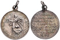 - Erster Weltkrieg Silbermedaille 1914 Kube - Miniaturmedaille / Siegespfennig Nr. 26 a.d. Vernichtung d. Narew-Armee bei Ortelsburg u. Tannenberg unt...