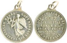 - Erster Weltkrieg Silbermedaille 1915 Kube - Miniaturmedaille / Siegespfennig Nr. 86 a.d. Schlacht bei Görz die III. ital. Armee a.d. Jsonzofront zur...