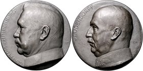 - Erster Weltkrieg Bronzemedaille o.J. (v. Habich) auf Hindenburg und Ludendorff, i. Rd: DS 150 44 (wohl Nr. 44 von 150 hergestellten Stücken) Steguwe...