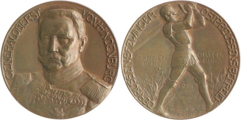 - Erster Weltkrieg Bronzemedaille 1914 (v. Löwenthal/Ball) a.d. Befreiung Ostpre...