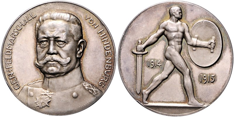 - Erster Weltkrieg Silbermedaille 1915 (v. Ziegler/Oertel) a.d. Kriegsjahre 1914...