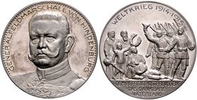 - Erster Weltkrieg Silbermedaille 1915 (v. Oertel) a.d. Befreiung Ostpreussens, i.Rd: SILBER 990 Zetzm. 4082. 
35,4mm 18,1g vz+