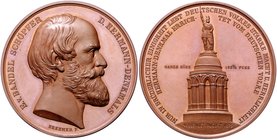 - Allgemeine Medaillen Bronzemedaille 1875 (v. Brehmer) a.d. Schöpfer des Hermann-Denkmals, Ernst v. Bandel 
41,6mm 46,2g f.st