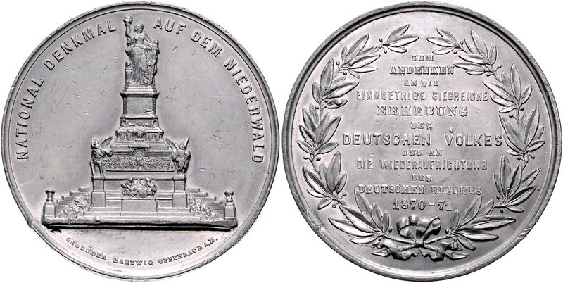- Allgemeine Medaillen Zinnmedaille o.J. (v. Gebrüder Hartwig, Offenbach a.M.) a...