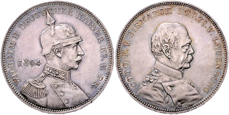 - Allgemeine Medaillen Silbermedaille 1894 (v. Lauer) Gedächtnistaler a.d. Aussö...