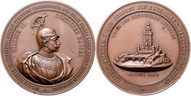 - Allgemeine Medaillen Bronzemedaille 1896 (v. K.S.) a.d. Einweihung des Kyffhäuser-Denkmals 
Kr. 60,0mm 79,1g vz+