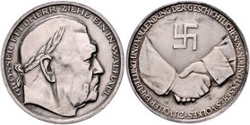 - Allgemeine Medaillen Silbermedaille 1934 (v. Bleeker) a.d. Tod Hindenburgs 'Grosser Feldherr ziehe ein in Walhalla', i.Rd: BAYER. HAUPTMÜNZAMT FEINS...