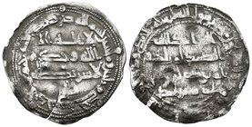 EMIRATO INDEPENDIENTE. Abd Al-Rahman II. Dirham. 231 H. Al-Andalus. Vives 198; Miles 123. Ar. 2,20g. Grieta. MBC/BC+.