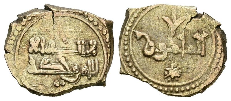 TAIFA DE TOLEDO Y VALENCIA. Yahya Al-Ma´mun. Fracción de dinar. 435-467 H. Varia...