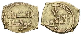 TAIFA DE TOLEDO Y VALENCIA. Yahya Al-Ma´mun. Fracción de dinar. 435-467 H. Vives 1100; Prieto 335. Au. 1,25g. MBC.