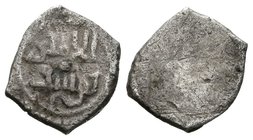 ALMORAVIDES. Yusuf Ibn Tashfin. 1/4 Quirate. 480-500 H. Vives 1539; Hazard 898; F. Benito de los Mozos Ba18. Ar. 0,50g. MBC. Escasa.
